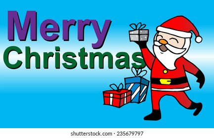 Greeting card, Christmas card with Santa Claus 