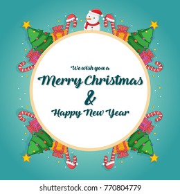 Greeting card of Christmas theme