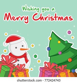 Greeting card of Christmas theme