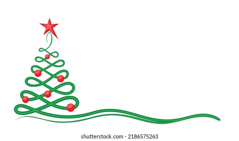A greeting card with a Christmas tree.
