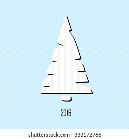 Greeting Card with Christmas Tree