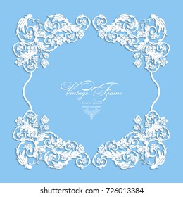 greeting card for Christmas, wedding, birthday and other holidays. Vector frame.