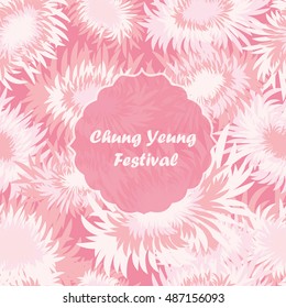 Greeting card Chung Yeung Festival. Holiday of Double Ninth Festival. Poster. Vector illustration.