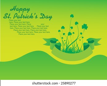 greeting card with clover design illustration