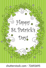 greeting card with clovers