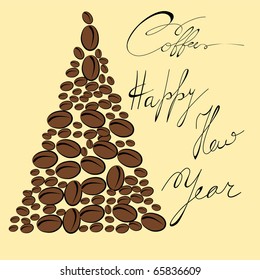 Greeting card with coffee bean