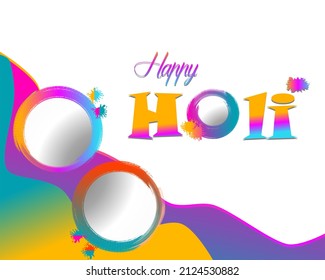A greeting card with colorful background for festival of color -Holi