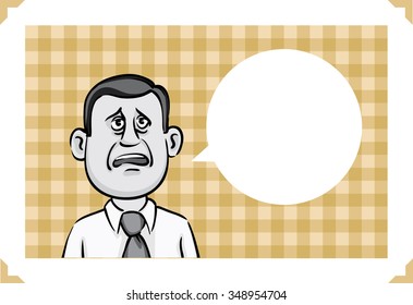 Greeting card with complaining businessman - just add your text
