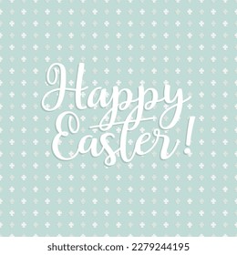 Greeting card composition writing happy easter