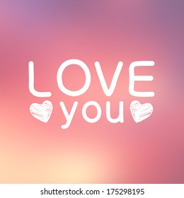 Greeting card concept. Sketch vector illustration for romantic design