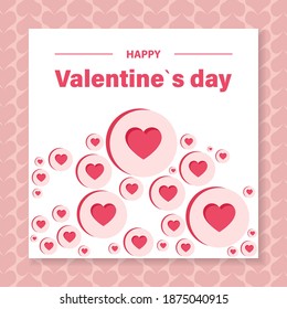 Greeting card concept for Valentines Day. vector illustration.