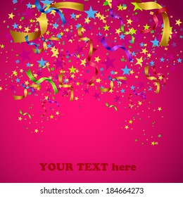greeting card with confetti