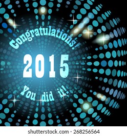 Greeting Card With Congratulations Graduate Completion of Studies