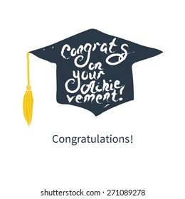 Greeting Card With Congratulations Graduate Completion of Studies