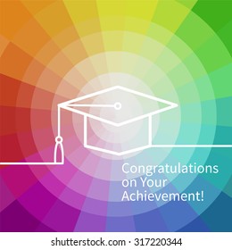 Greeting Card With Congratulations, Graduate Completion of Studies