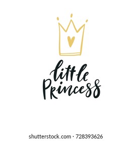 Greeting Card Crown Little Princess Stock Vector (Royalty Free ...