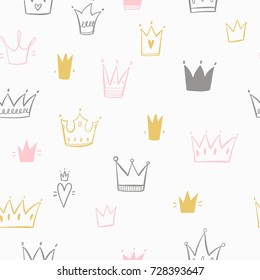 Greeting card with crown. For little princess