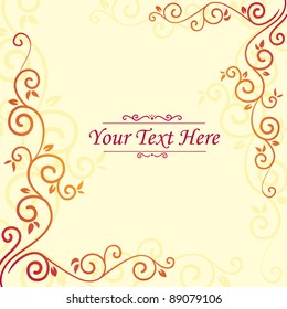 Tarjeta de saludo con rizos. Ilustración del vector