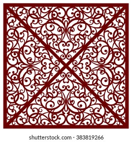 greeting card, cut pattern