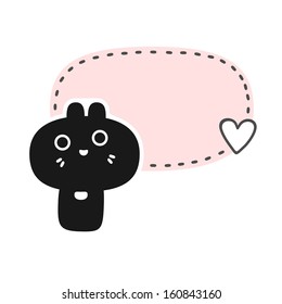 Greeting card with cute animal (vector version)
