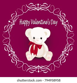  Greeting card with a cute bear.