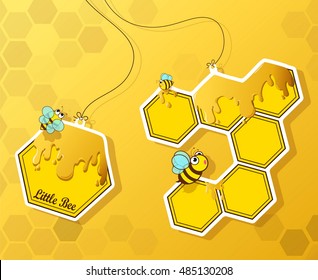 greeting card with cute bee