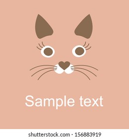 greeting card, cute cat