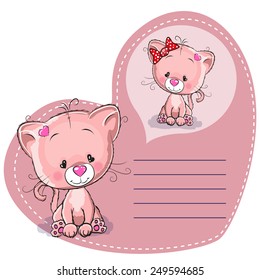 Greeting card Cute Dreaming Cat 