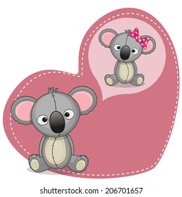 Greeting card Cute Dreaming Koala 