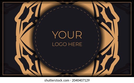 Tarjeta de felicitación de color oscuro con un patrón de color gris naranja