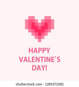 Greeting card for Valentine’s day with abstract heart