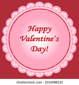 Greeting card in the day of St. Valentine. Vector illustration. Flat design.