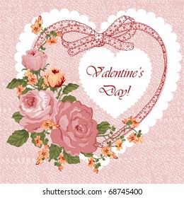 Greeting card with Day of Valentine