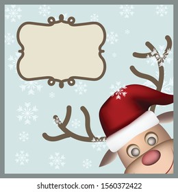 Greeting Card decorate with deer
