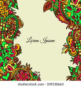Greeting card with decorations