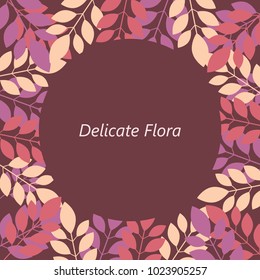 Greeting card: Delicate Flora. Vector.