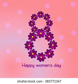 greeting card design for 8 march