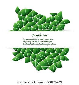 Greeting card design with abstract pattern and space for text. Vector template for covers, banners, posters etc.