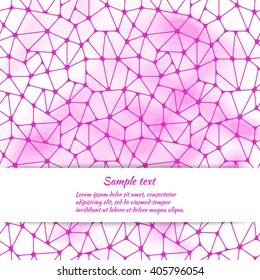 Greeting card design with abstract pattern and space for text. Vector template for covers, banners, posters etc.