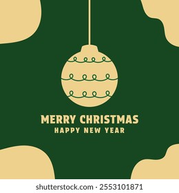 greeting card design background merry christmas vector template