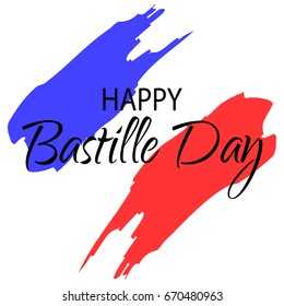 Greeting card design for The Bastille Day fourteen of july