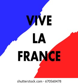Greeting card design for The Bastille Day fourteen of july
