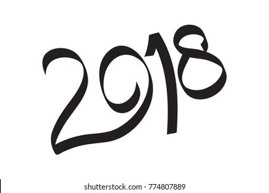 Greeting Card Design with Chinese Calligraphy for 2018 New Year of the Dog.