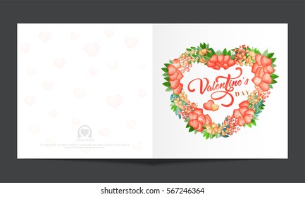 Greeting card design with creative Hearts for Happy Valentine's Day Celebration.