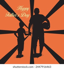 Greeting card design for Father's Day wishing and celebration.