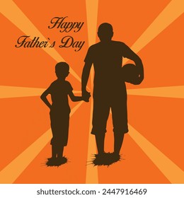 Greeting card design for Father's Day wishing and celebration.