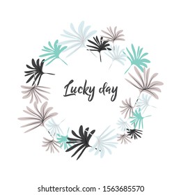 Greeting card design with floral decoration and hand lettered text. Hand drawn invitation or greeting card template. Sweet spring logo
