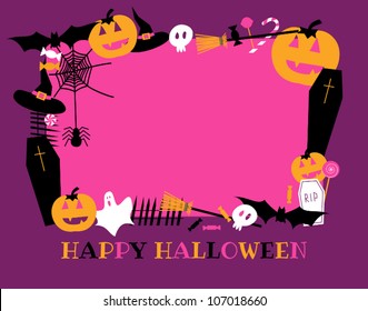Greeting card design for Halloween.