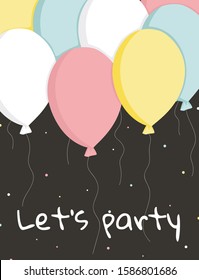 Greeting card design happy birhday. Vector illustration 