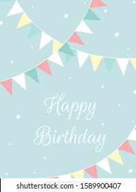 Greeting card design happy birhday. Vector illustration 